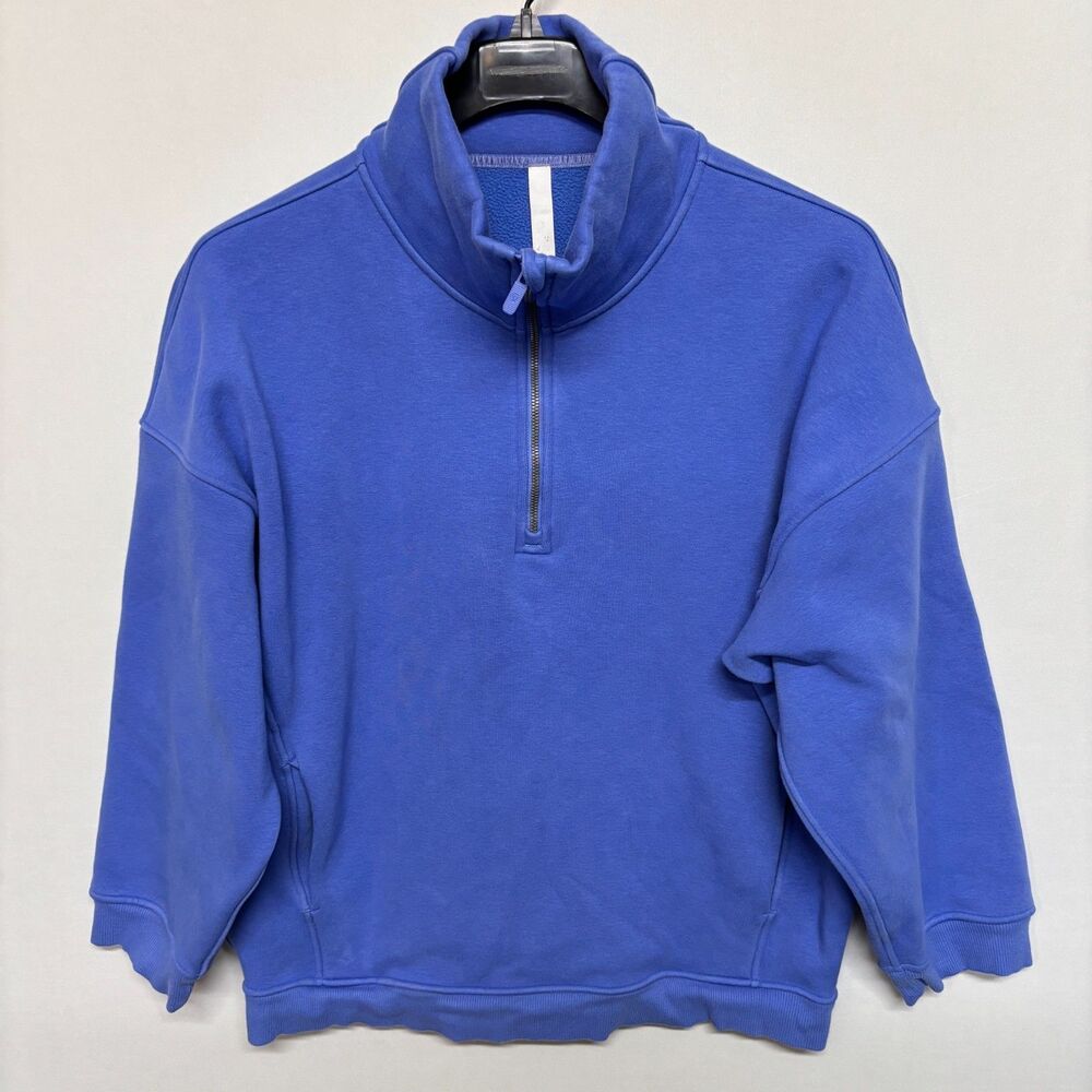 Lululemon Women M/L Thick Fleece Half Zip Pullover Sweater Sweatshirt C141 -9